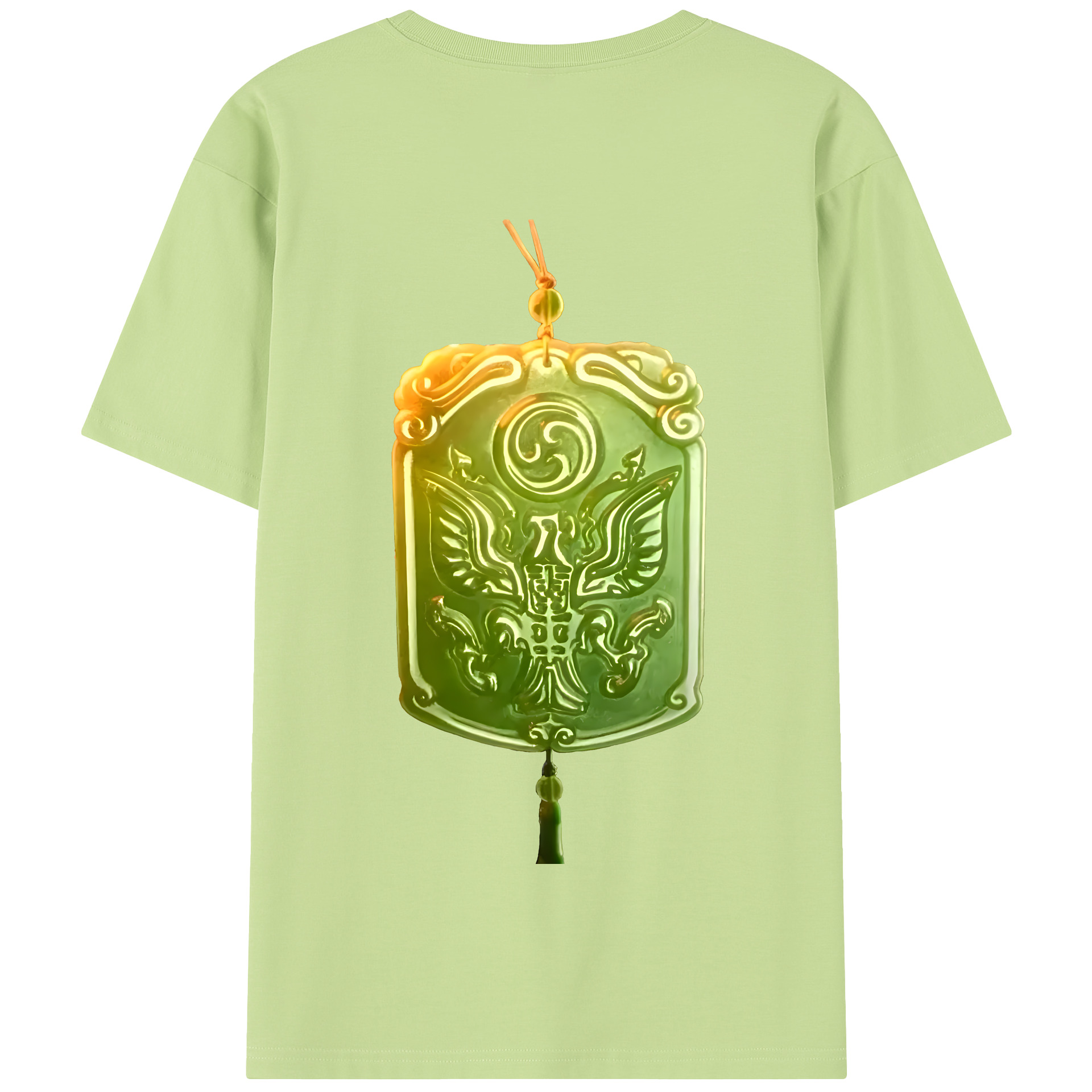 （画像用） Ne Zha 2 ナタ 魔童の大暴れ 綿100％半袖Tシャツ（背面プリント）